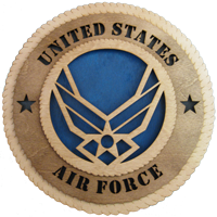 U.S. Air Force Pride Plaque new logo hardwood laser engraved